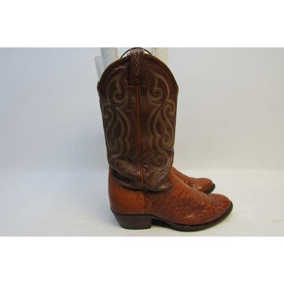 TONY LAMA Mens Size 9 D Brown Leather Smooth Ostrich Cowboy Western Boots main image 9